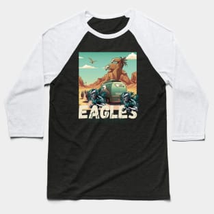 Philadelphia eagles football player graphic design cartoon style beautiful artwork Baseball T-Shirt